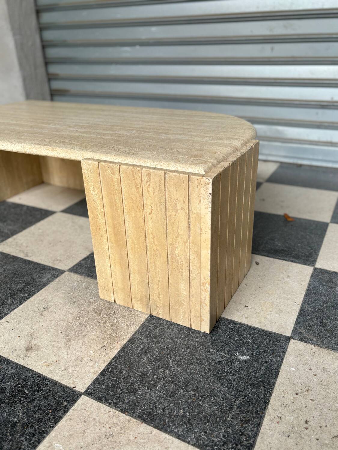 Vintage travertine coffee table