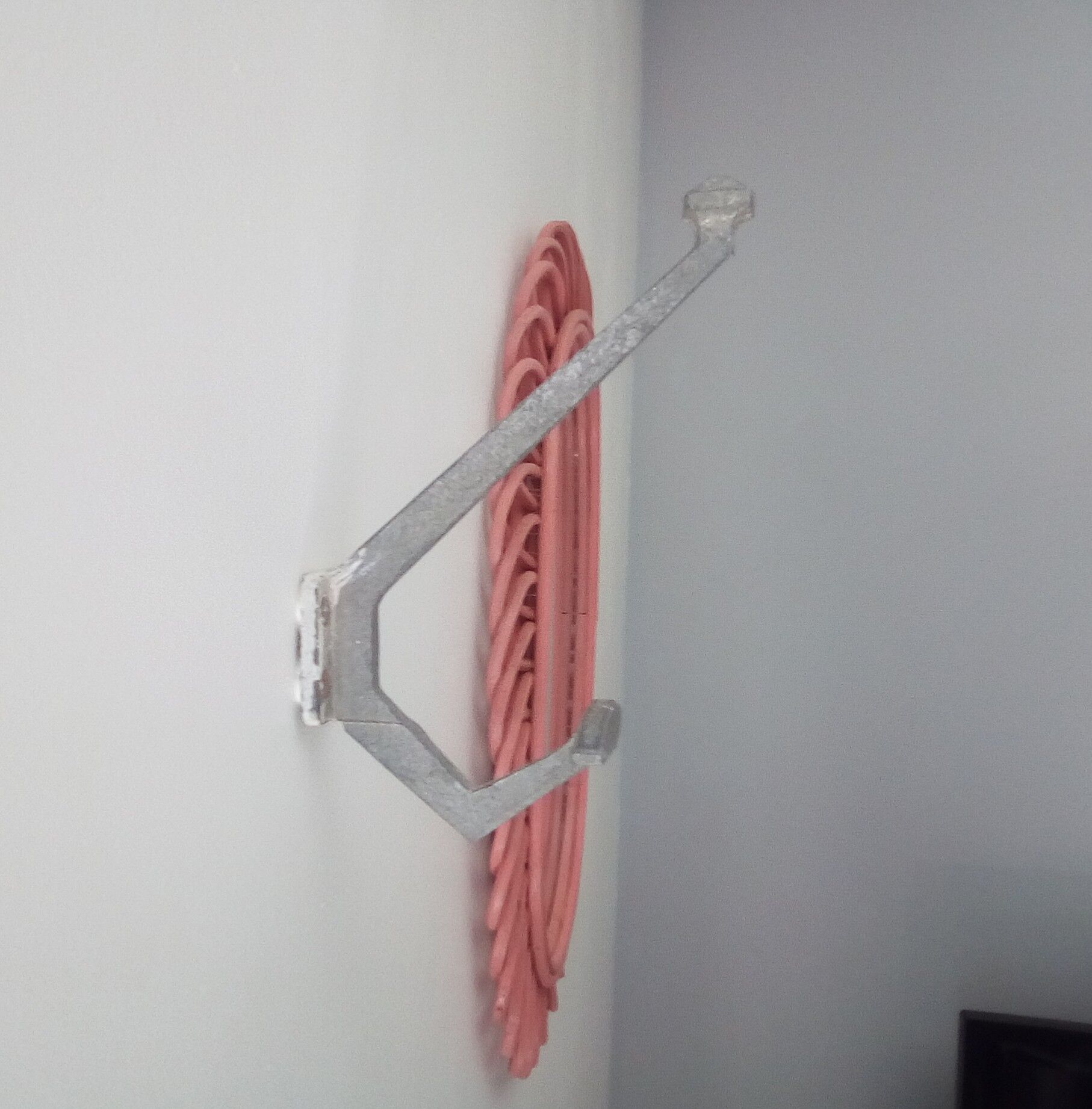 Patère vintage aluminum wall coat holder 50/60s