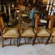 Series of 4 solid oak chairs from the end of the 19th century