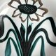 Picault, deep plate, polychrome earthenware with floral decoration, 20th century.
