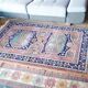 Vintage Iranian Kenareh rug from the 1980s. Handcrafted.