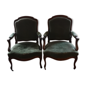 Paire de fauteuils cabriolet