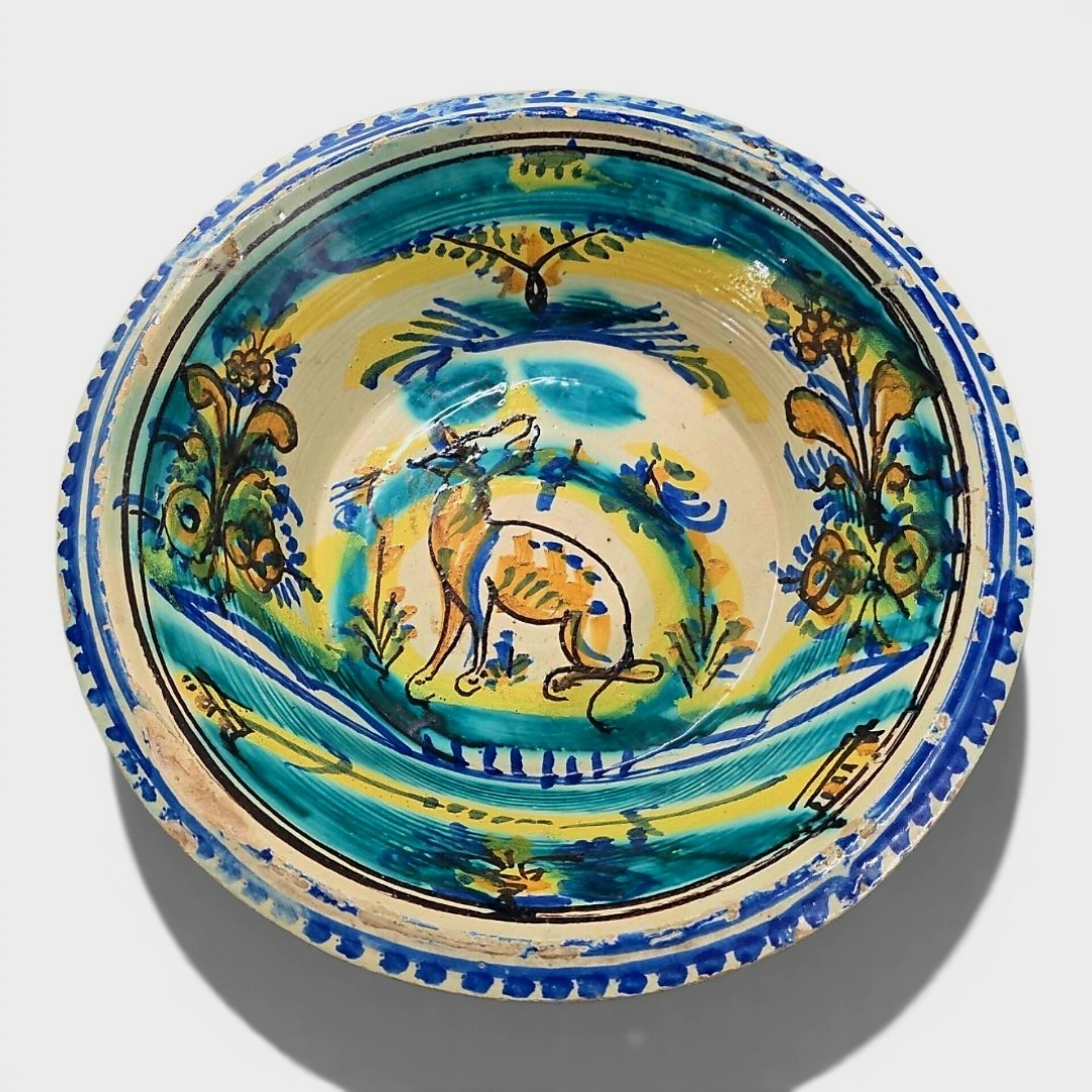 Lebrillo ancien de Triana – Faïence émaillée – XIXe siècle