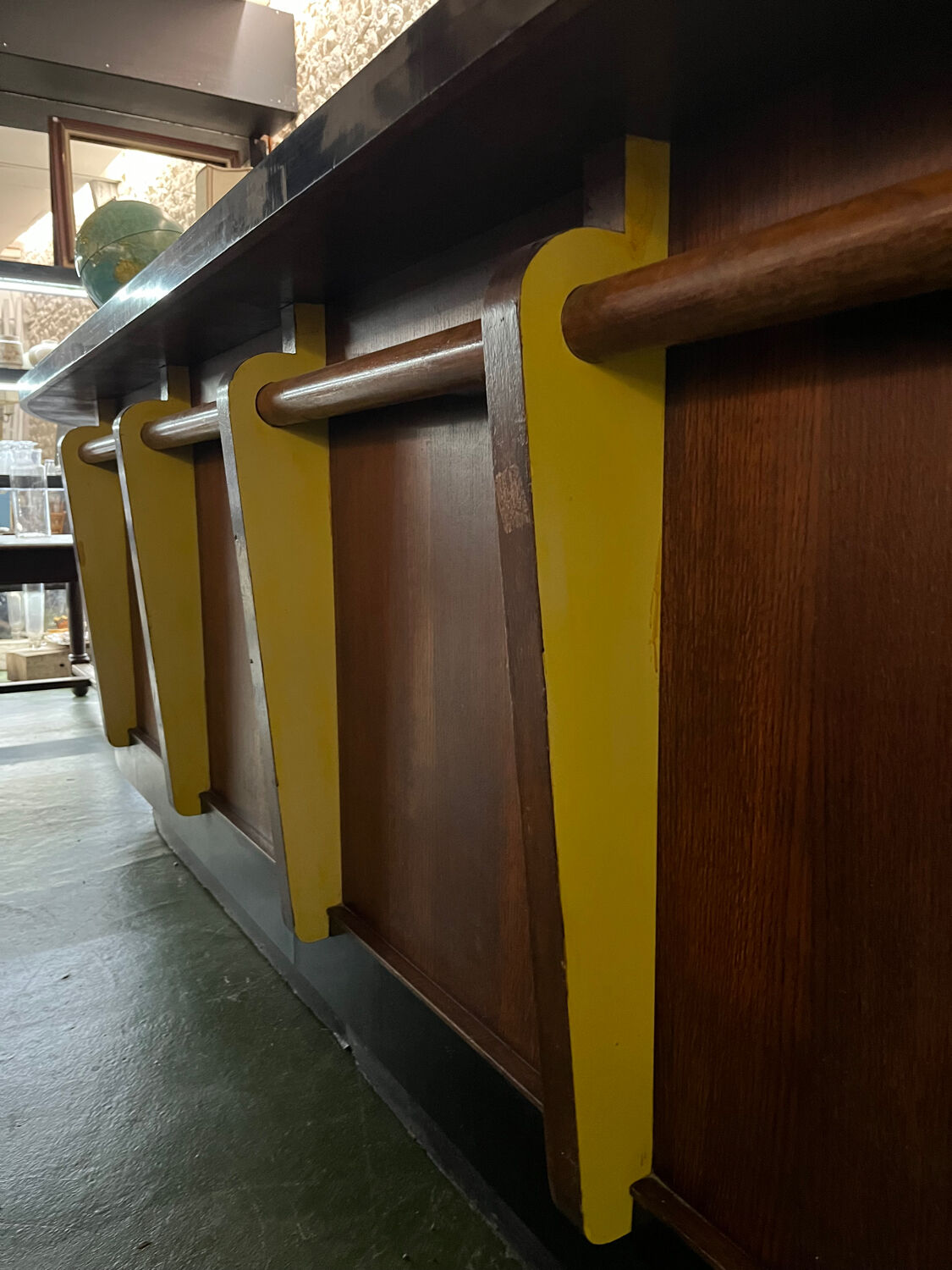 1950s oak and Formica bar