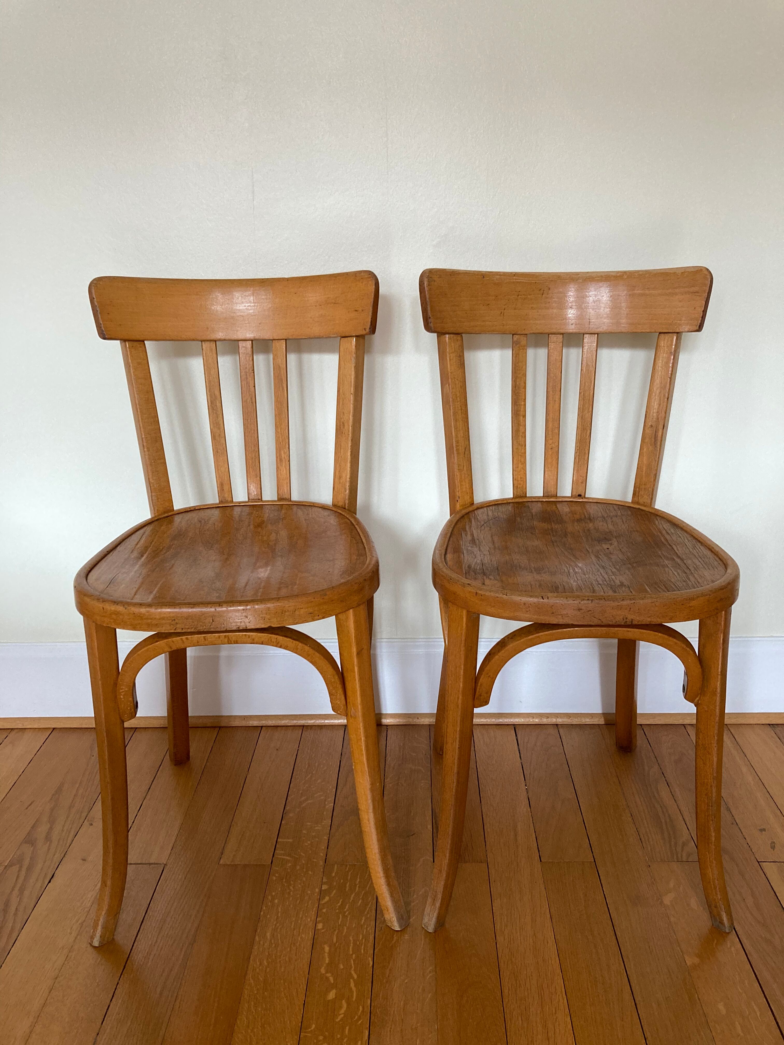 Pair of Baumann bistro chairs