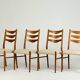 4-piece set Danish teak chair Arne Wahl Iversen vintage chairs