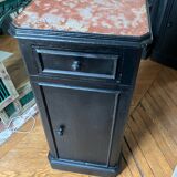 Wooden chest of drawers with red marble top