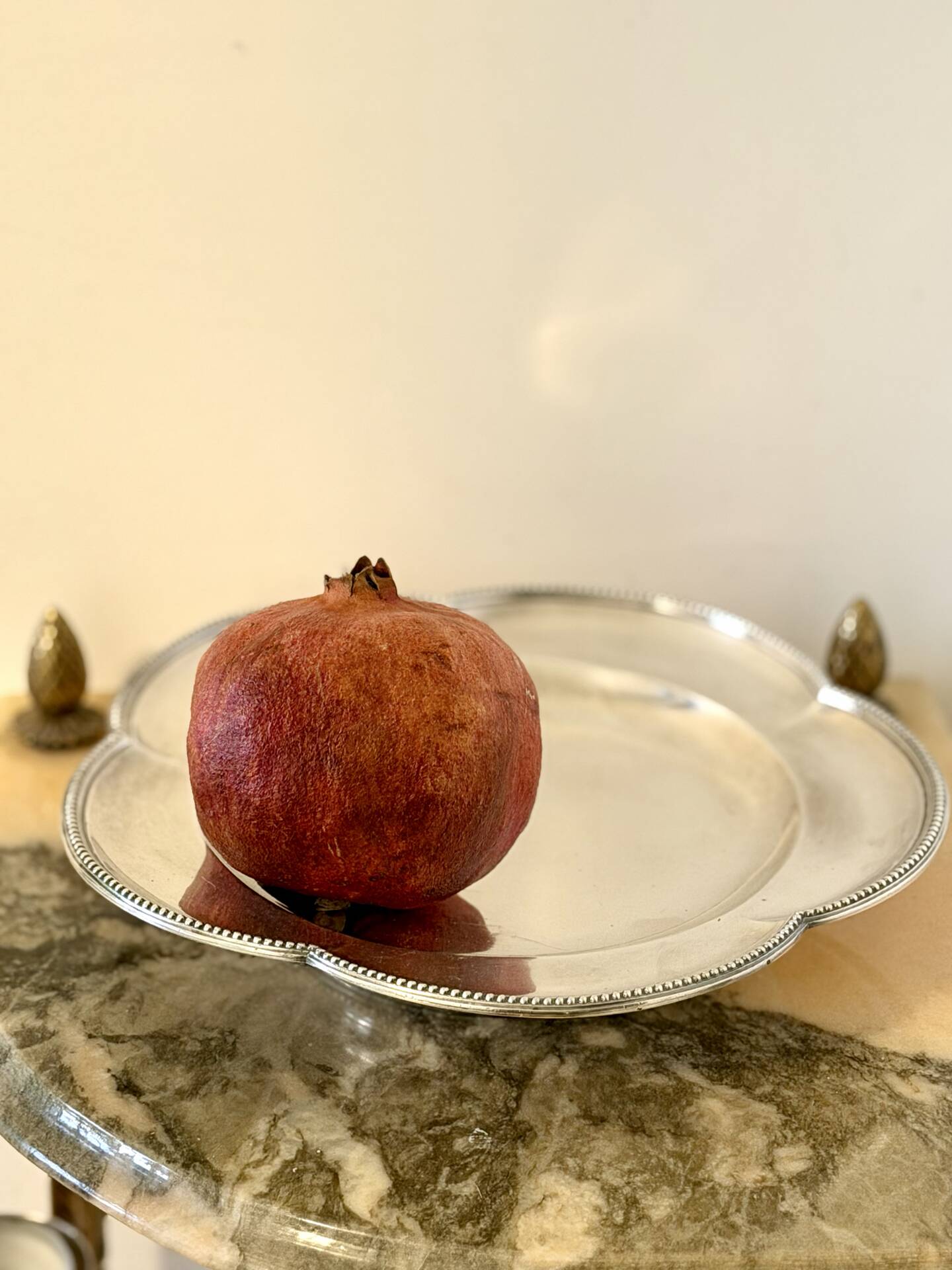 Plateau en argent vintage rare