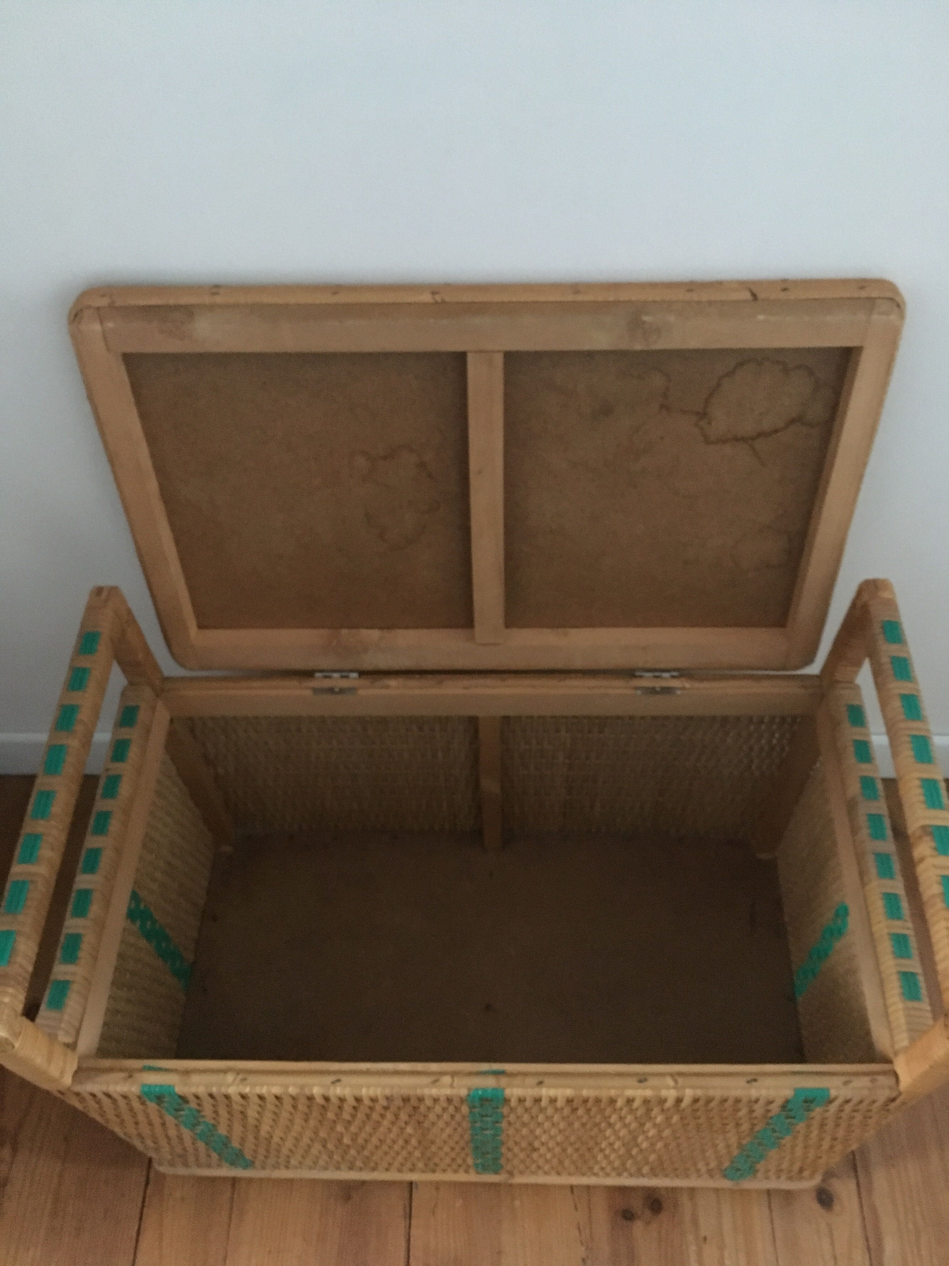 Rattan toy chest