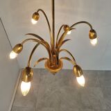 Lustre en laiton ananas, années 1970