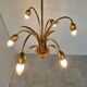 Brass pineapple chandelier, 1970s