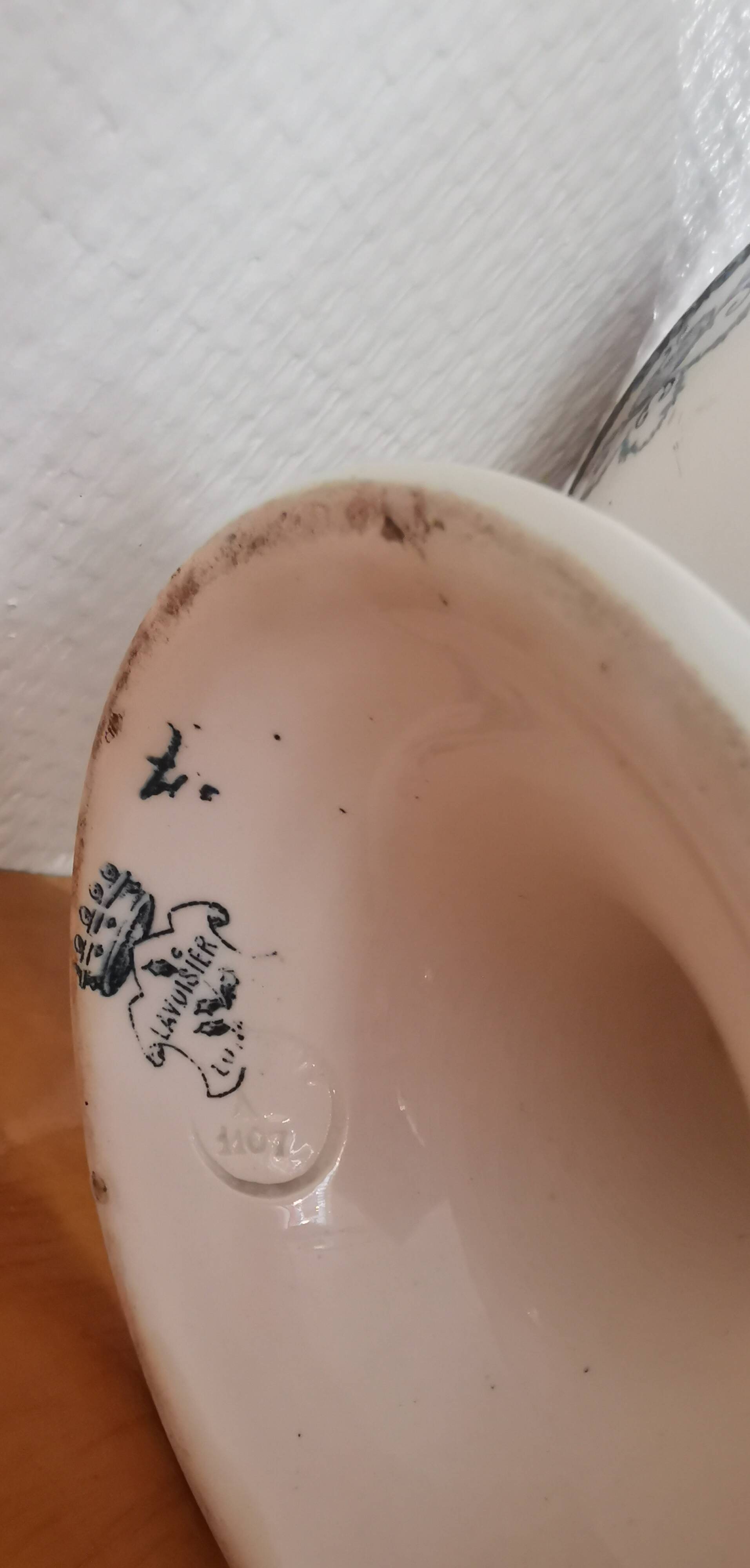 Longwy iron earthenware compote bowl 1900