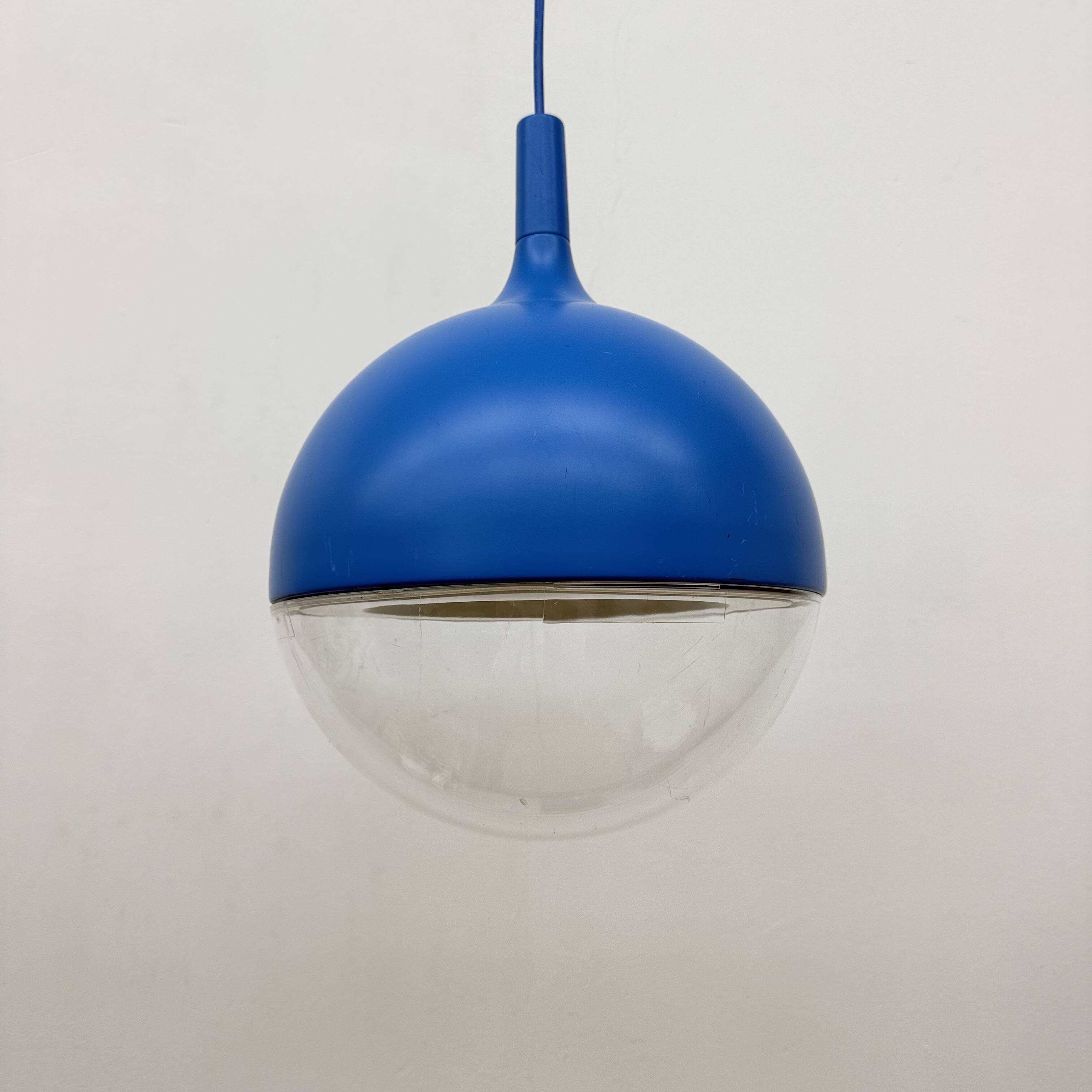 Vintage Space Age Blue Ceiling Lamp Väster by Knut Hagberg for Ikea, Sweden