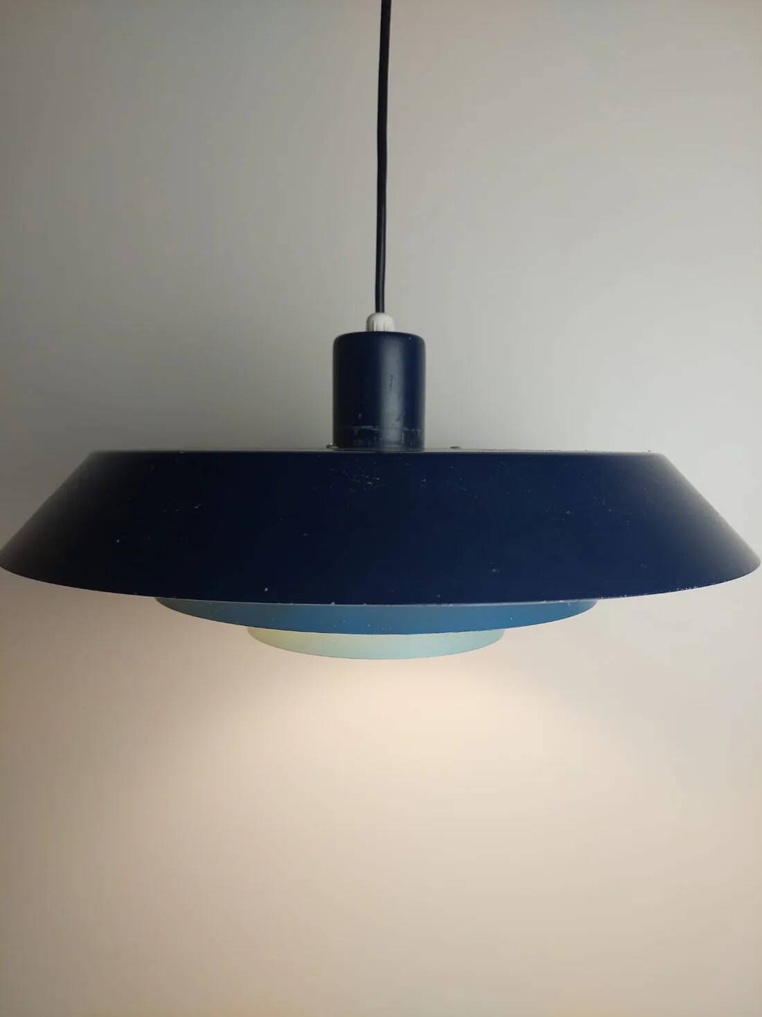 Troika in blue metal, Bent Karlby for Lyfa, Denmark 1960