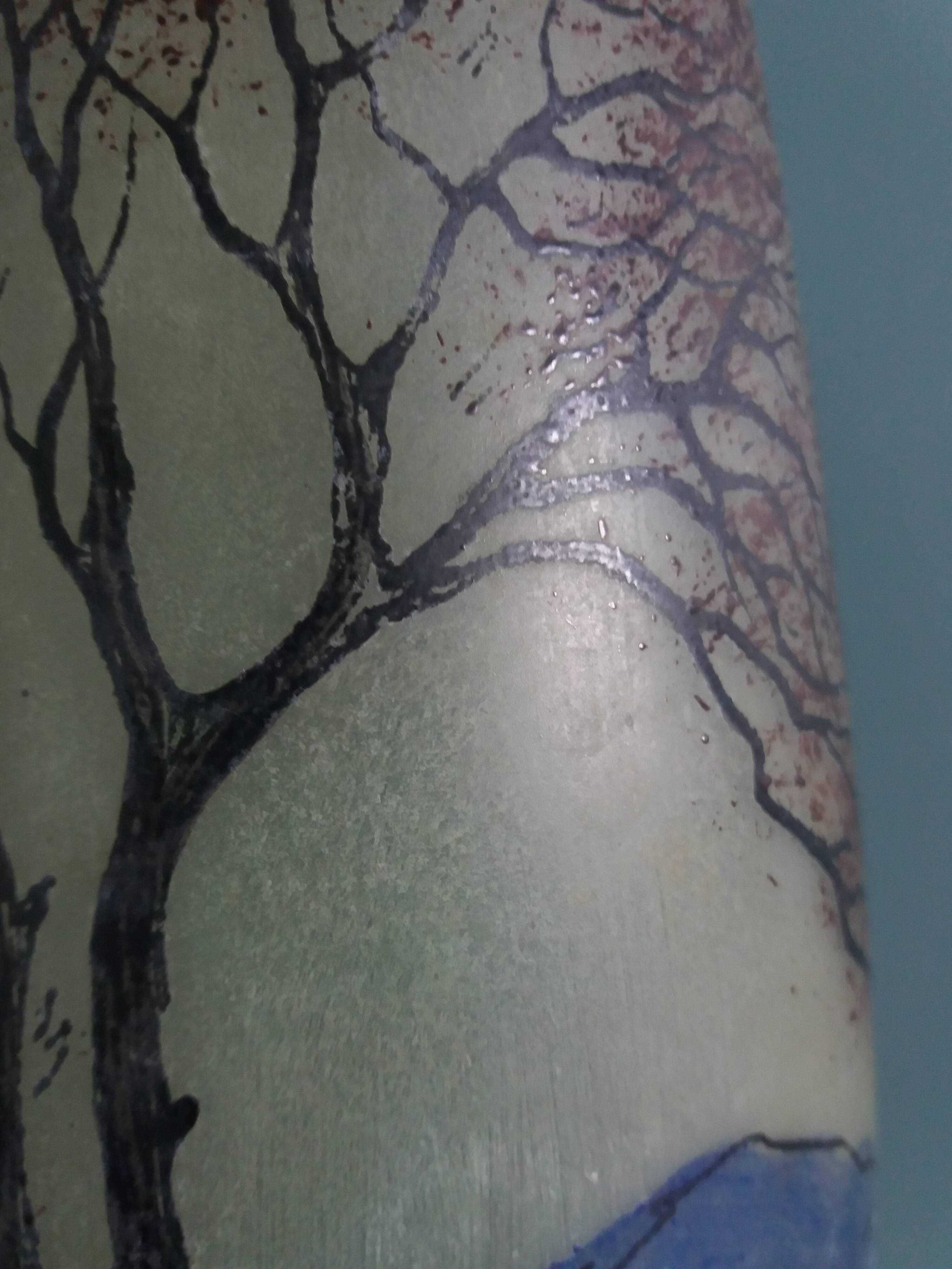 Vase with painted decoration signed Jem Joseph Mure