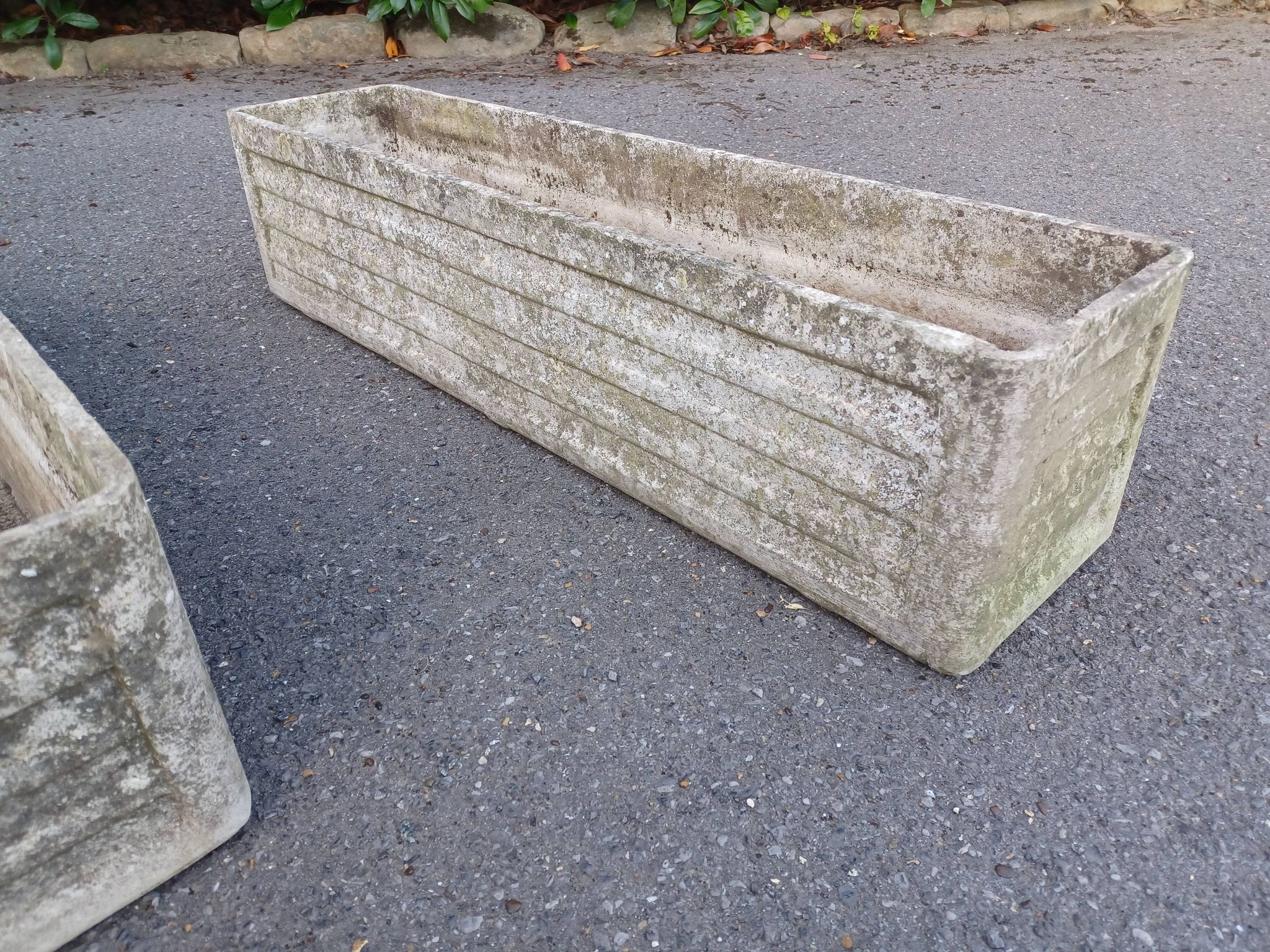 Pair of planters, eternit fiber cement concrete, 50's
