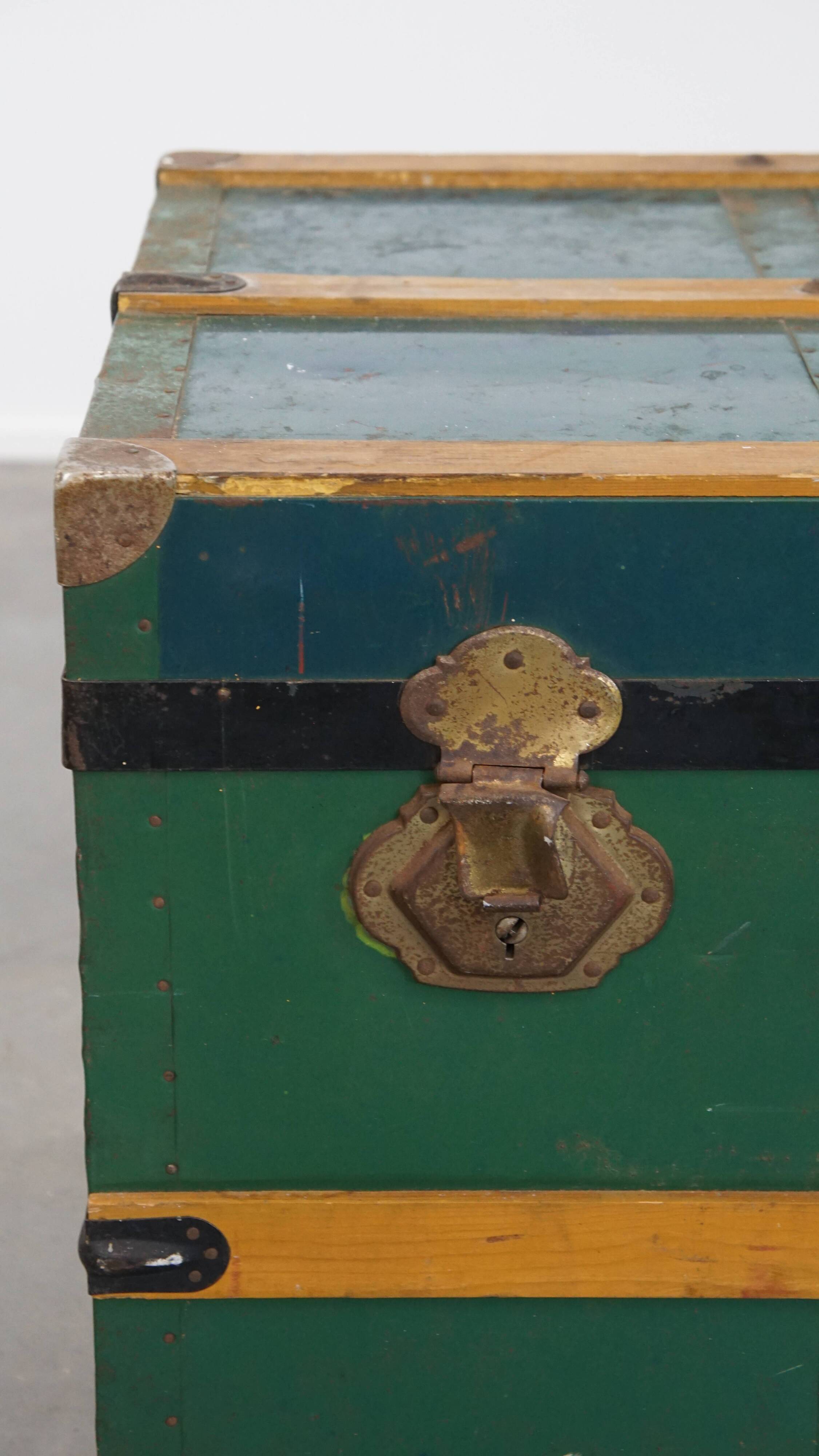 Large Antique Travel Trunk / Coffee Table from the Early 1900s with Handles