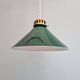 Art Deco pendant light in conical green opaline, 1920s-30s
