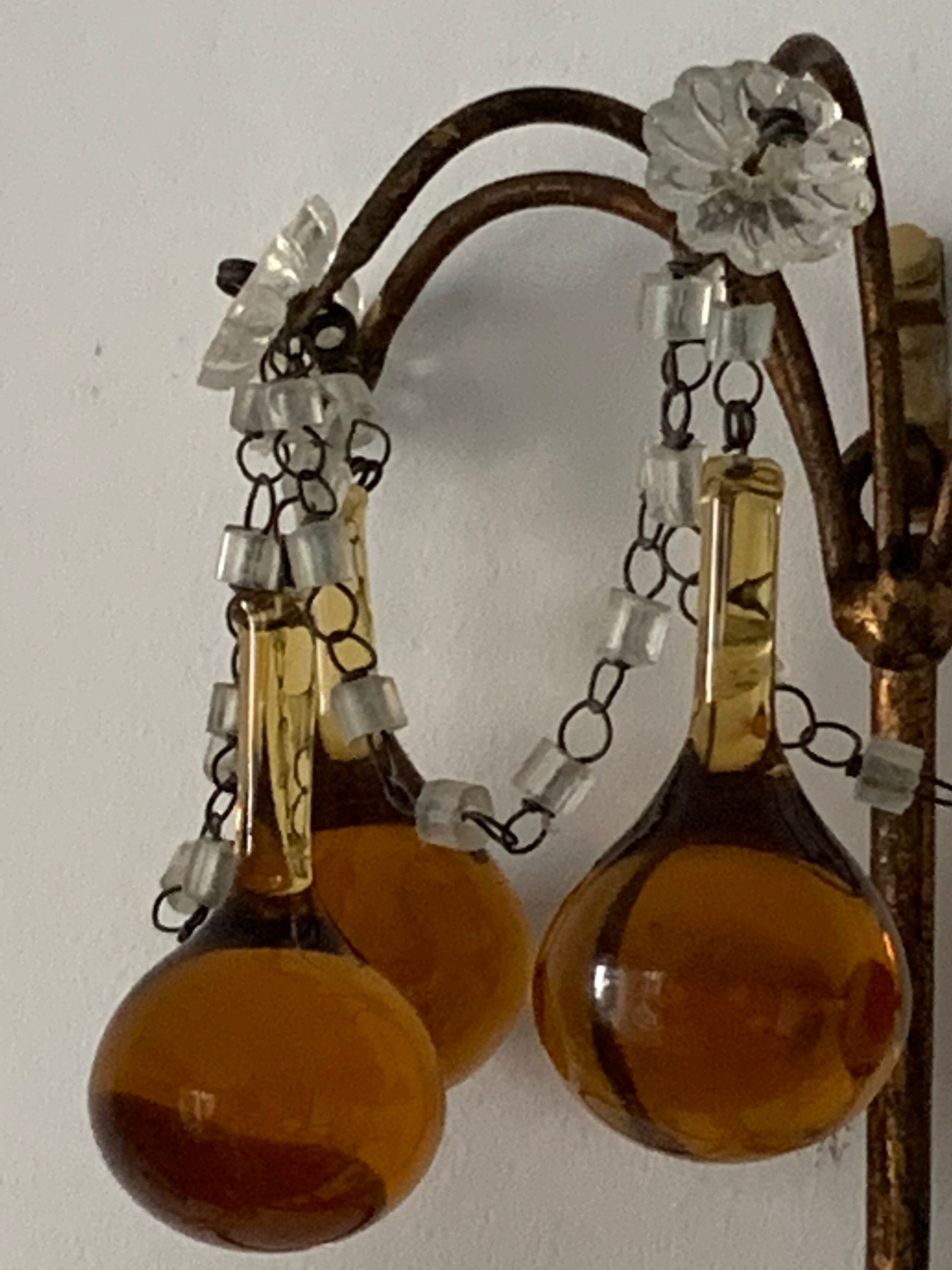 Pair of murano stamps and 1950 crystals