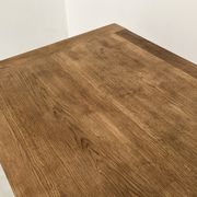 Large solid oak farm table with its extensions, 1950s