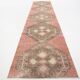3x12 Soft Pastel Pale Red Turkish Vintage Runner Rug