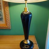 Large cobalt blue ceramic lamp stand