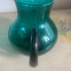 Large vintage emerald green blown glass pitcher/carafe, work