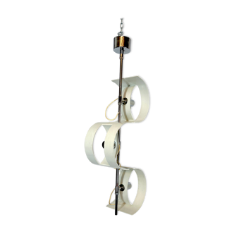 Stilux Milano, Vintage Italian chrome chandelier from 60s
