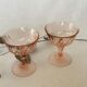 Set of 2 champagne glasses Luminarc Rosaline cocktail 70s