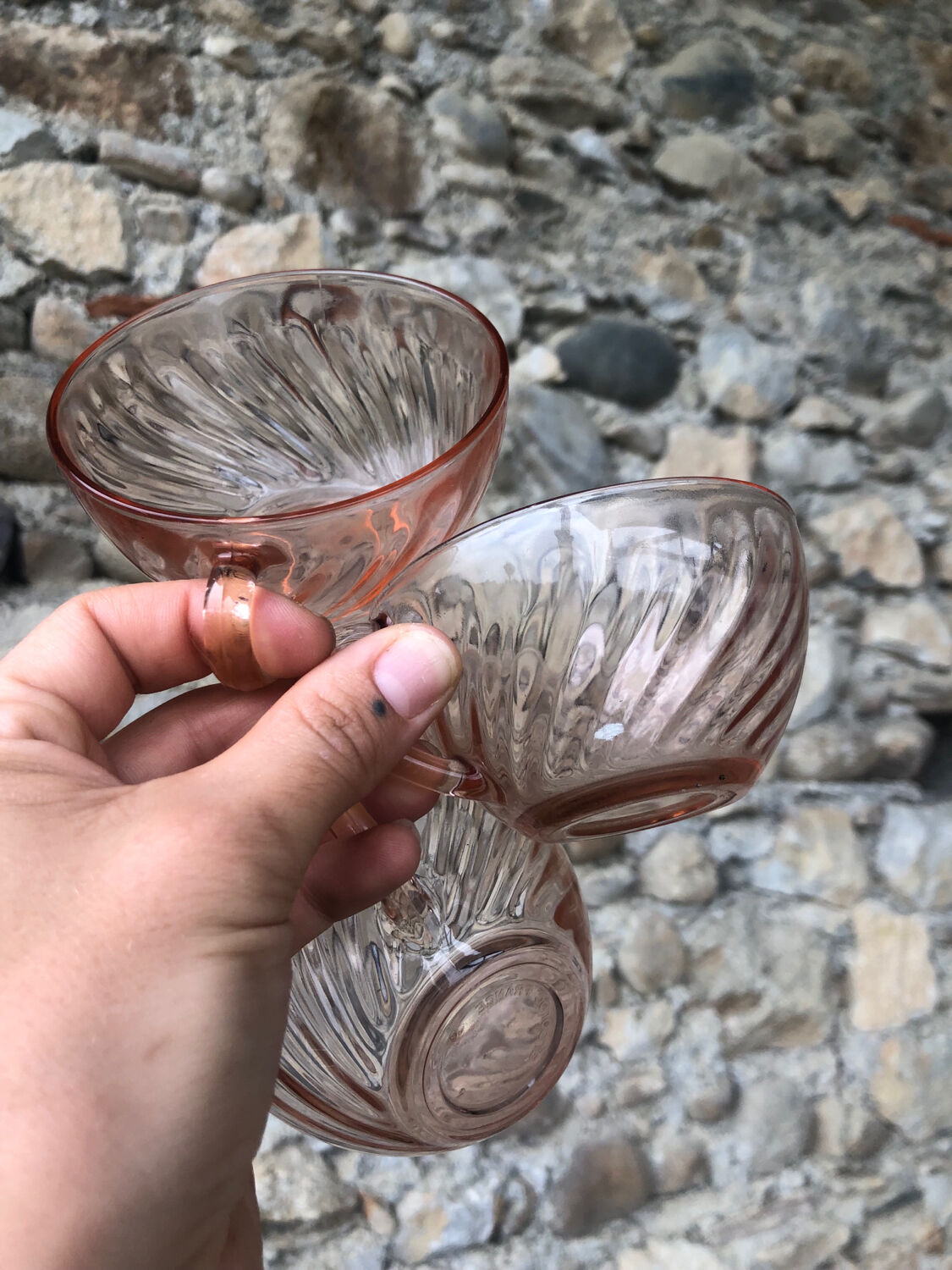 Cups + saucers • Arcoroc, rosaline