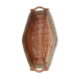 Rattan basket with handles