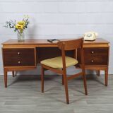 Bureau/coiffeuse en bois original vintage des années 1960 de Peter Hayward pour Uniflex