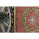 Vintage Turkish Oushak handmade wool cotton pink area rug 172x310