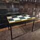 Table design in the style of Le Corbusier.