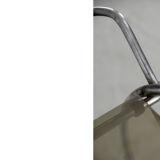 Vintage art déco chrome and glass round bar cart, 1930s