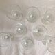 Suite of 8 liquor glasses 1930  engraved blown glass