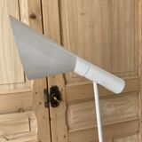 white lacquered metal reading lamp