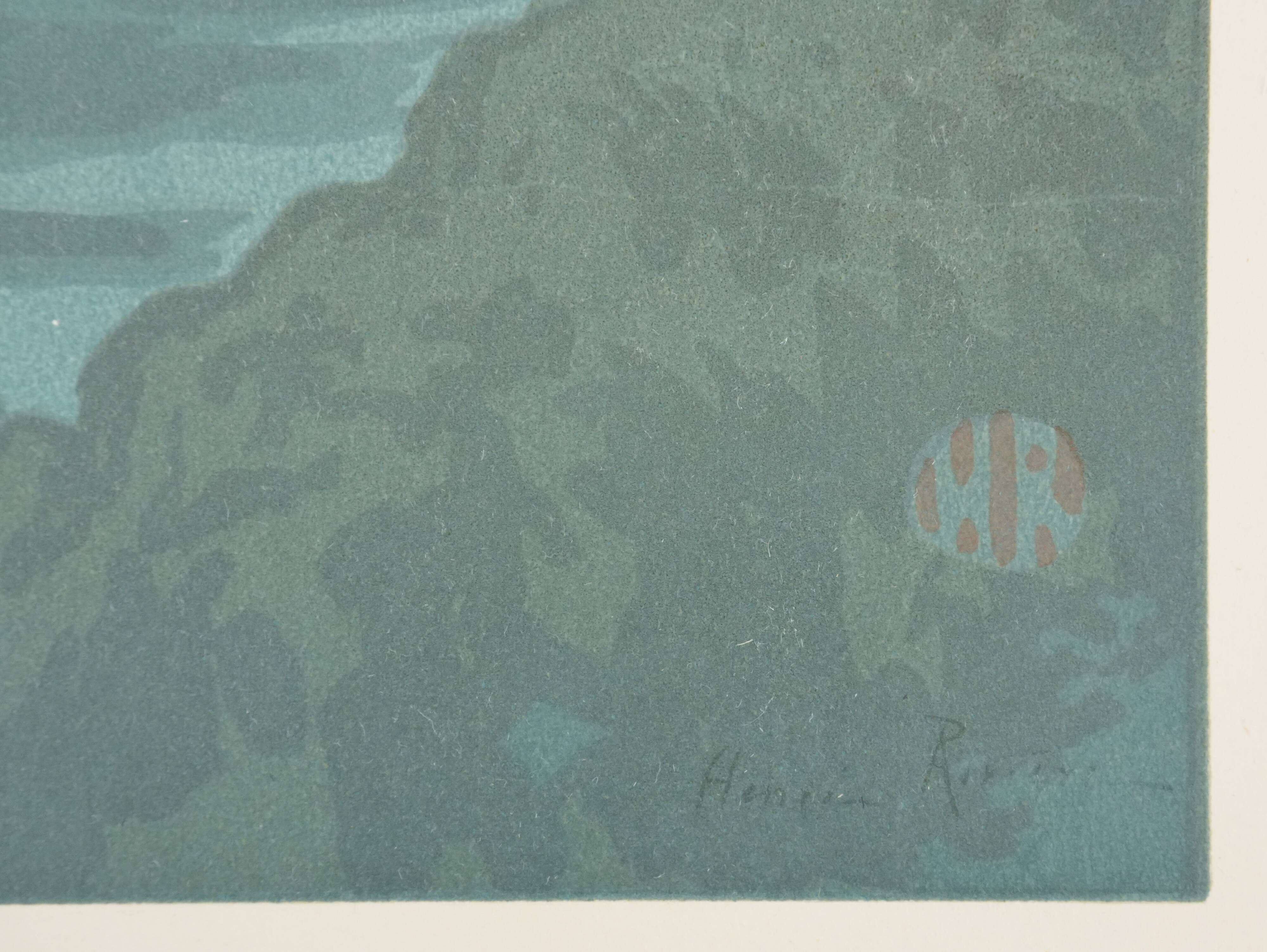 Henri RIVIERE: Brittany, First Quarter, Original signed lithograph