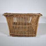 Panier en rotin 1960