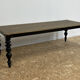 Table à manger classique en bois, pieds noirs, 12 couverts
