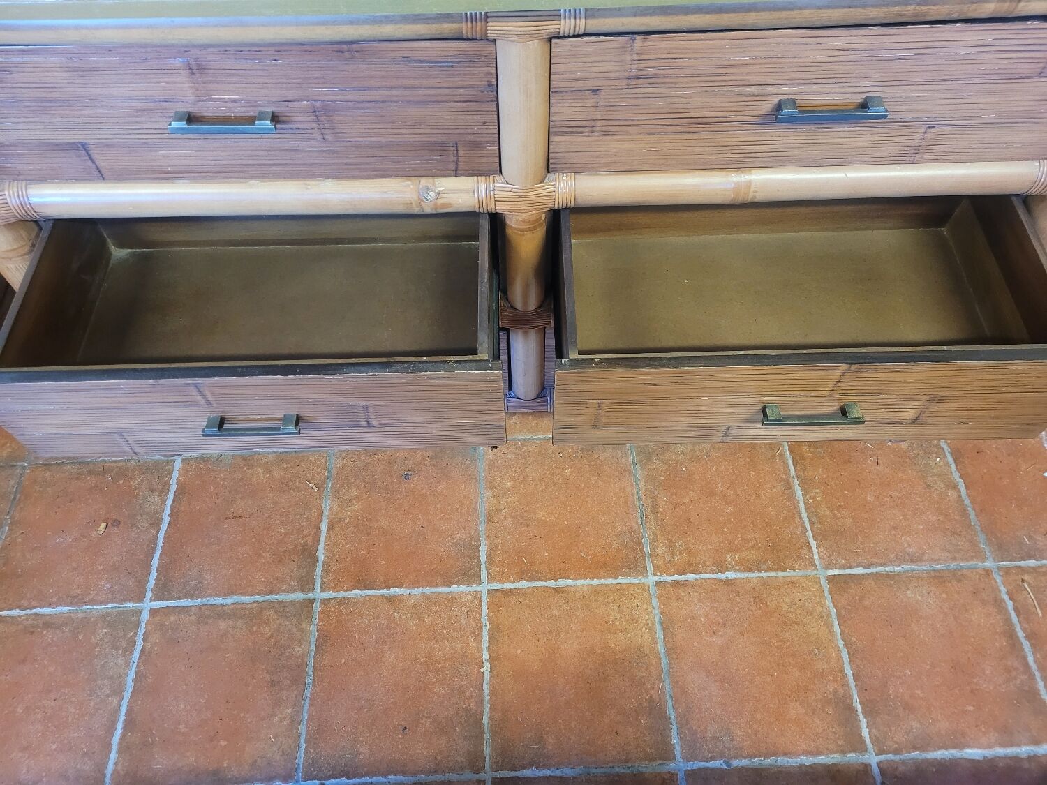 Bamboo chest of drawers