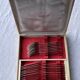 Goldsmith's box of 19 fish cutlery