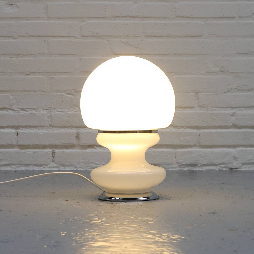 Italian Space Age Glass Table Lamp