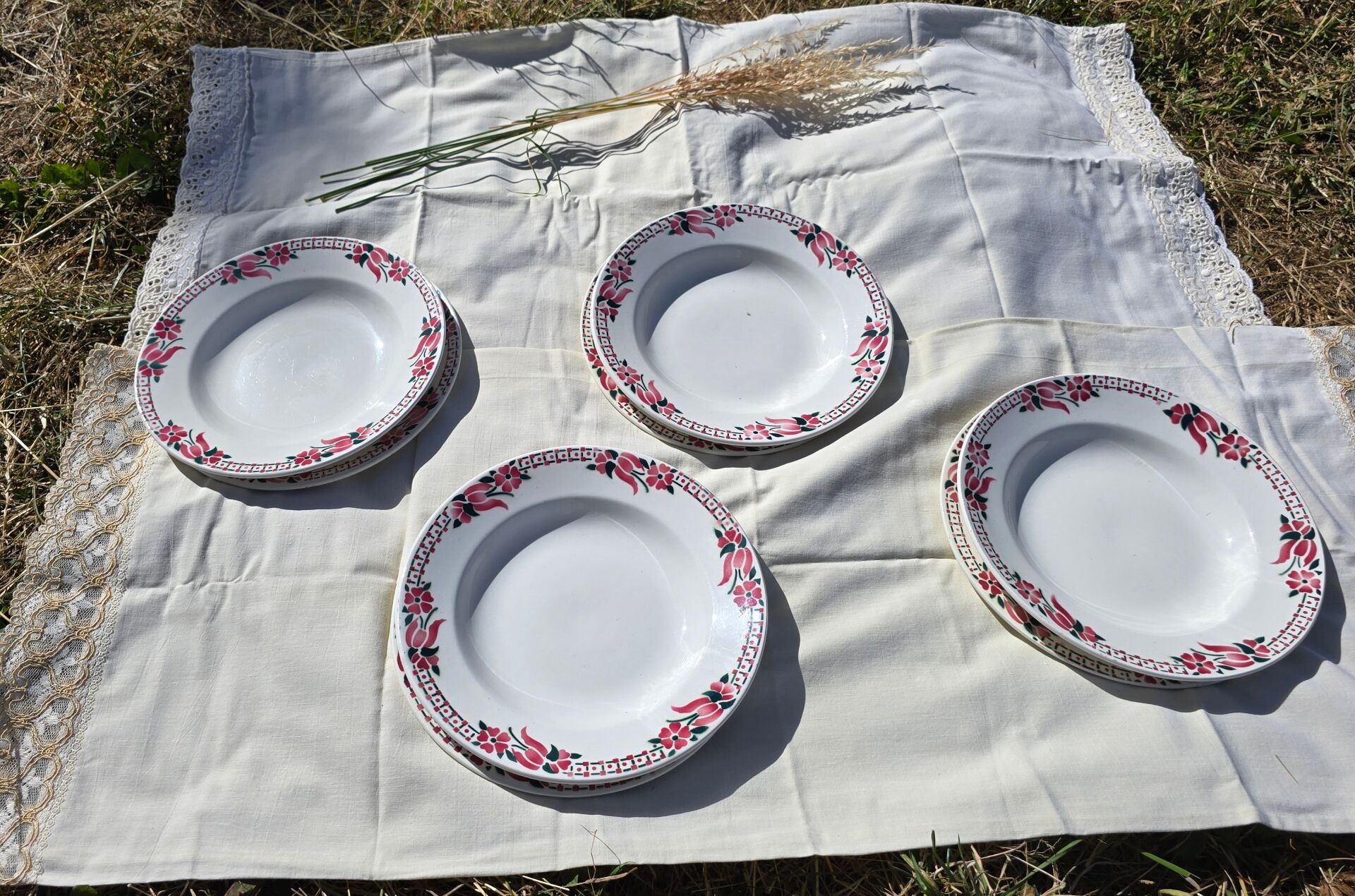 Lot of 10 deep and flat plates Ceranord St Amand model Roubaix +2