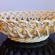 Pichon uzes bernard & véronique handmade / yellow ceramic woven basket