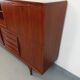 Vintage Scandinavian high sideboard in teak from the 50s and 60s
