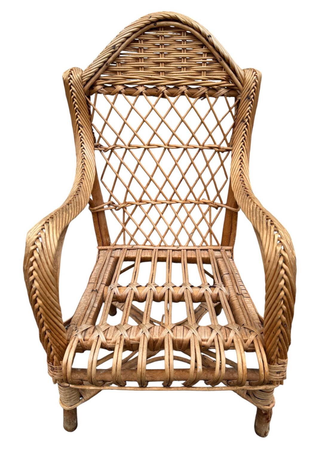 1950s Rattan Child's Armchair