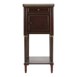 French 19th century Empire nightstand in wood with marble top