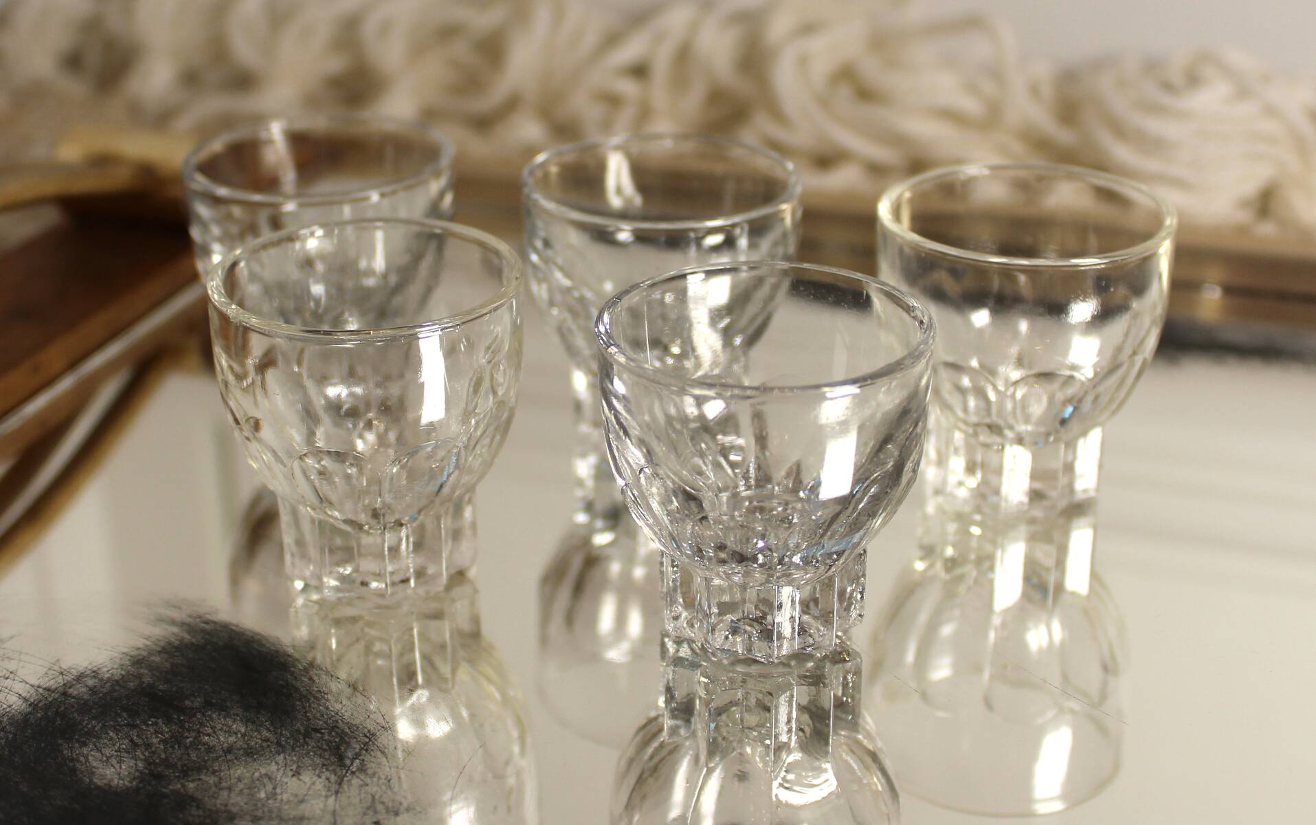 Set of 5 Liqueur or Shot Glasses - Art Deco 1940 certified