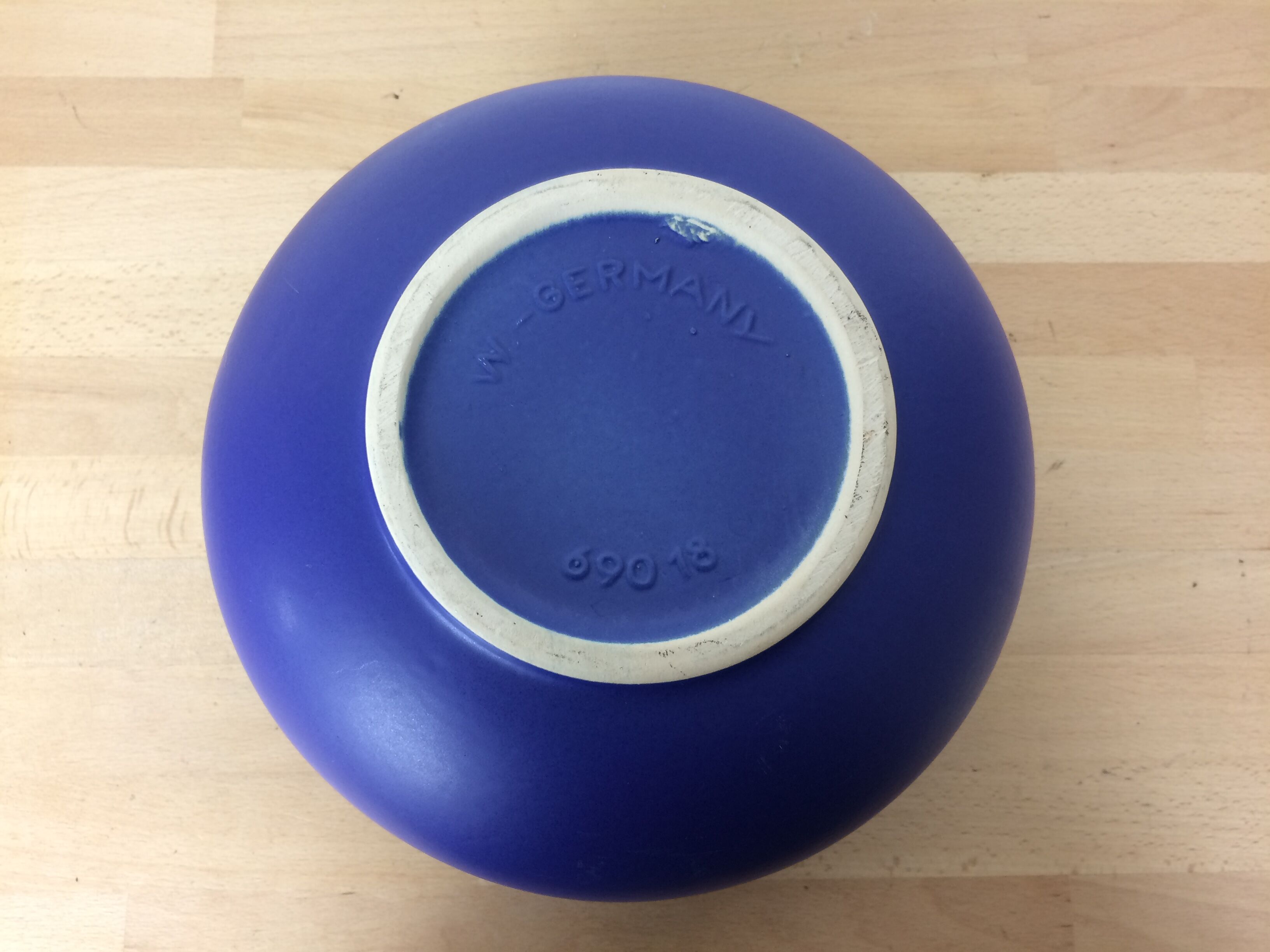 Blue ceramic pansu vase 26 cm
